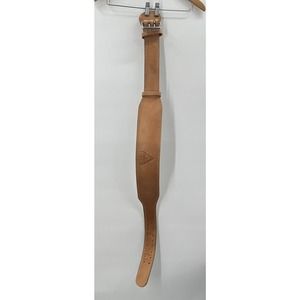 Keys Mens Belt Beige Leather Padded Workout Weightlifting Support X-Large